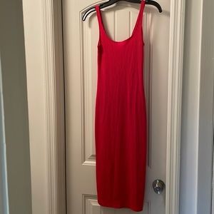 Urban outfitters red body con midi dress